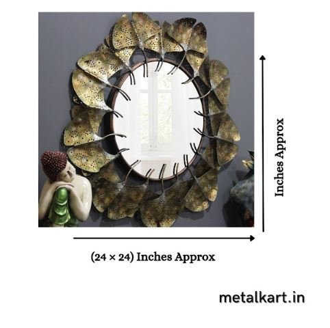 Metallic Aureate Halo Filigree Mirror (24 x 24 Inches)