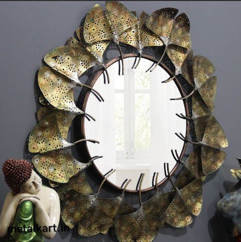 Metallic Aureate Halo Filigree Mirror (24 x 24 Inches)