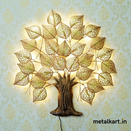 Metallic Backlit Banyan Fig Tree (30 x 30 Inches)