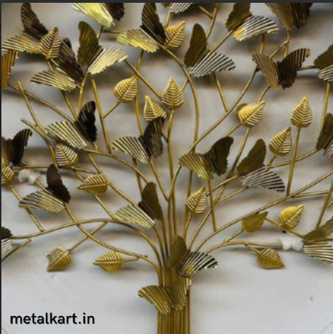 Metallic Blooming Branches, Butterfly Ballet Wall Art (31.5 x 30 Inches)