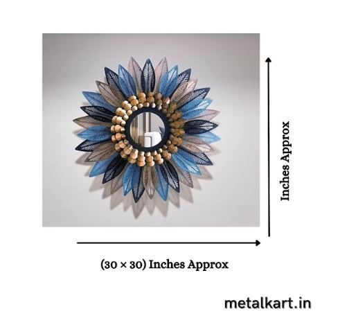 Metallic Blooming Lace Wall Mirror (30 x 30 Inches)