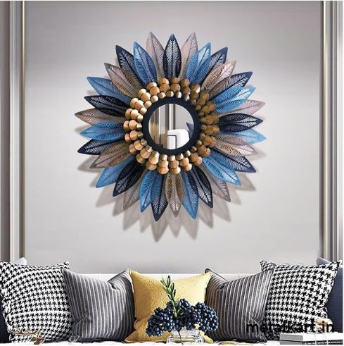 Metallic Blooming Lace Wall Mirror (30 x 30 Inches)