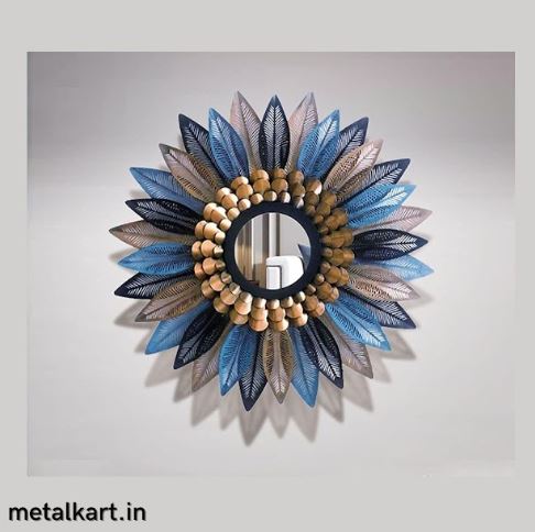 Metallic Blooming Lace Wall Mirror (30 x 30 Inches)