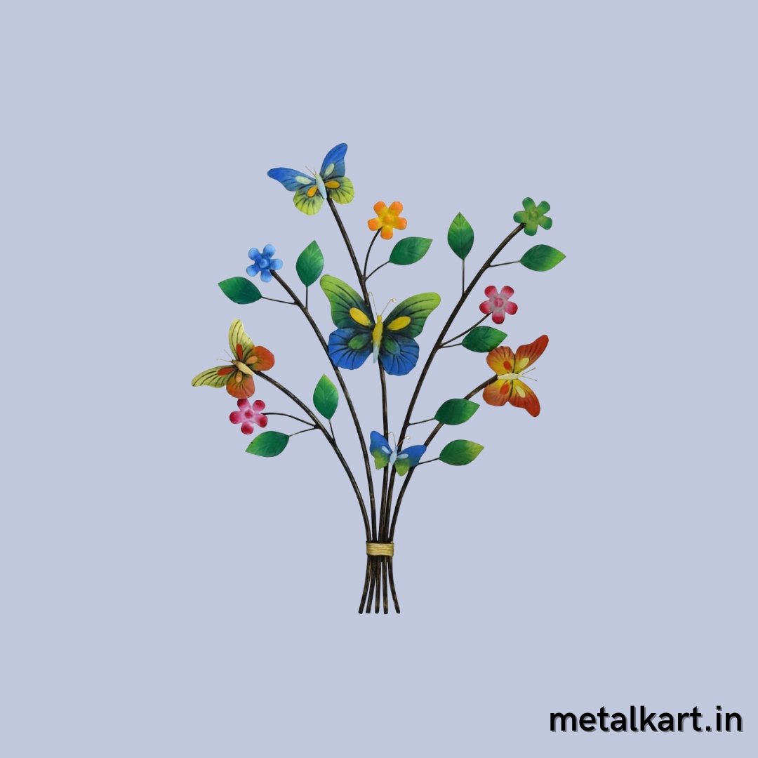 Metallic Bouquet of Butterflies (24 x 16 Inches)