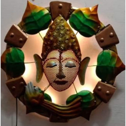 Metallic Buddha Circle 1 (18 * 18 Inches)