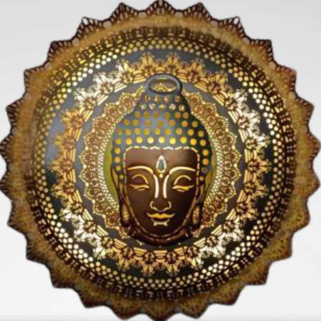 Metallic Buddha Circle (32 * 32 Inches)