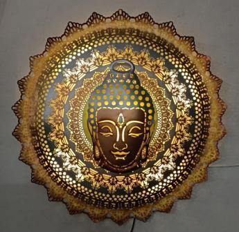 Metallic Buddha Circle (32 * 32 Inches)