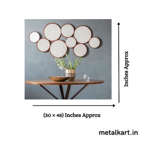 Metallic Bunch of Grapes Mirror Wall Art (38 x 18 Inches)