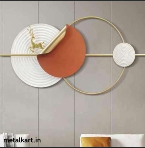 Metallic Celestial Stag Wall Art (59 x 27.5 Inches)