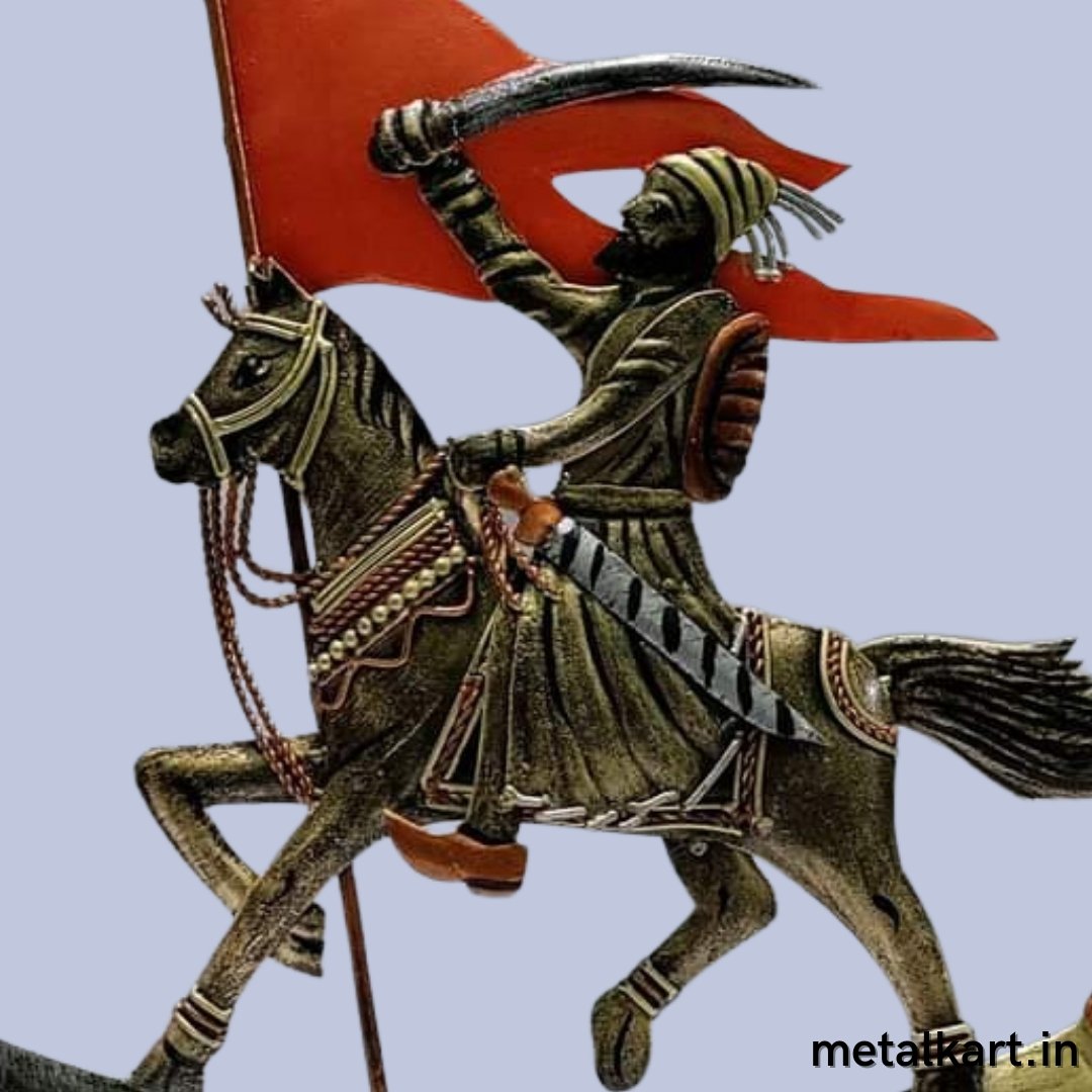 Metallic Chhatrapati Shivaji Wall Art ( 24 x 20 Inches)