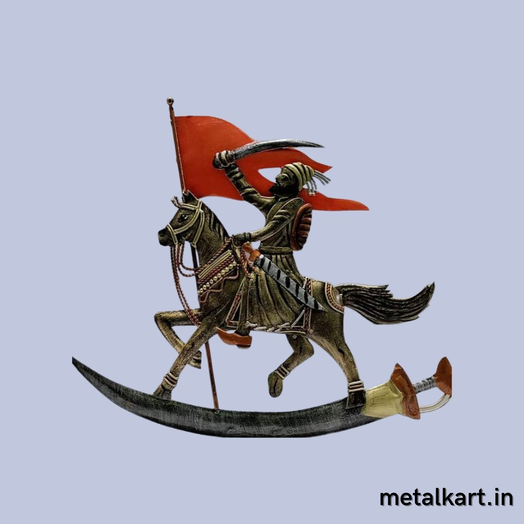 Metallic Chhatrapati Shivaji Wall Art ( 24 x 20 Inches)