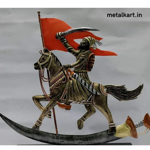 Metallic Chhatrapati Shivaji Wall Art ( 24 x 20 Inches)