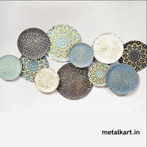 Metallic Circular Rangoli Metallic Wall Decor (48 x 22 Inches )