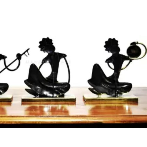 Metallic Colorful Rajasthani Musicians For living room (8.5*6.5*9 Inches approx)