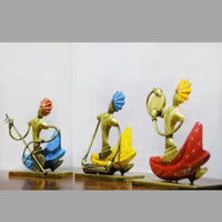 Thumbnail for Metallic Colorful Rajasthani Musicians For living room (8.5*6.5*9 Inches approx)