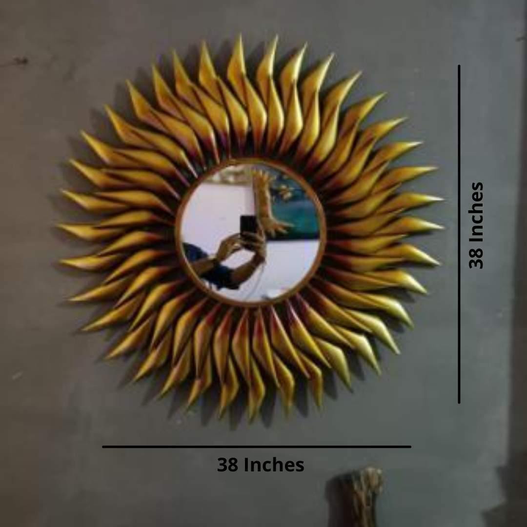 Metallic Cone Mirror (38 * 38 Inches)