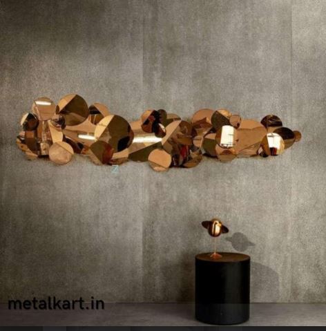 Metallic Convergence Abstract Wall Art (60 x 28 inches)