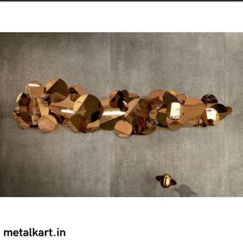 Metallic Convergence Abstract Wall Art (60 x 28 inches)