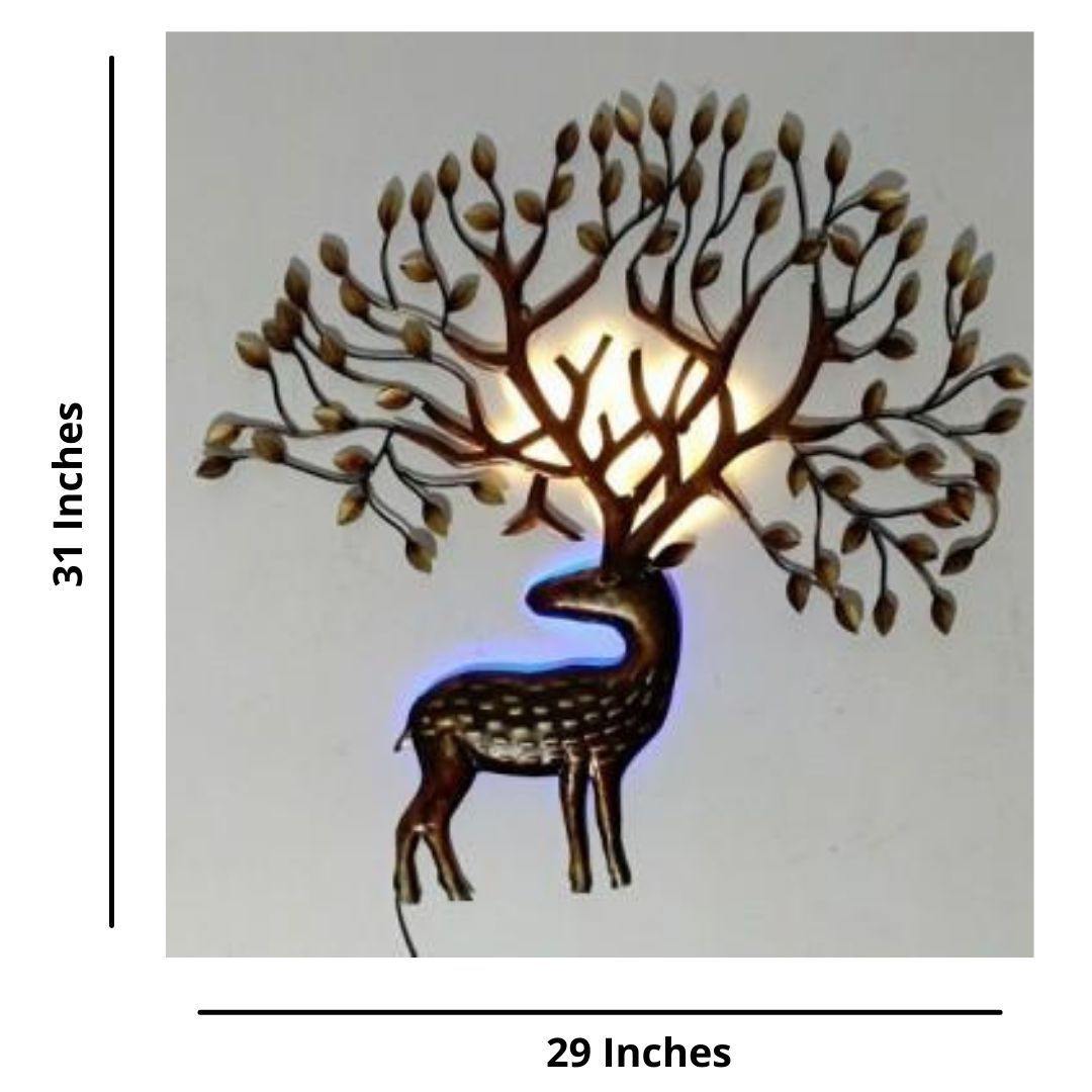 Metallic Deer Wall Art (29x1.2x31)