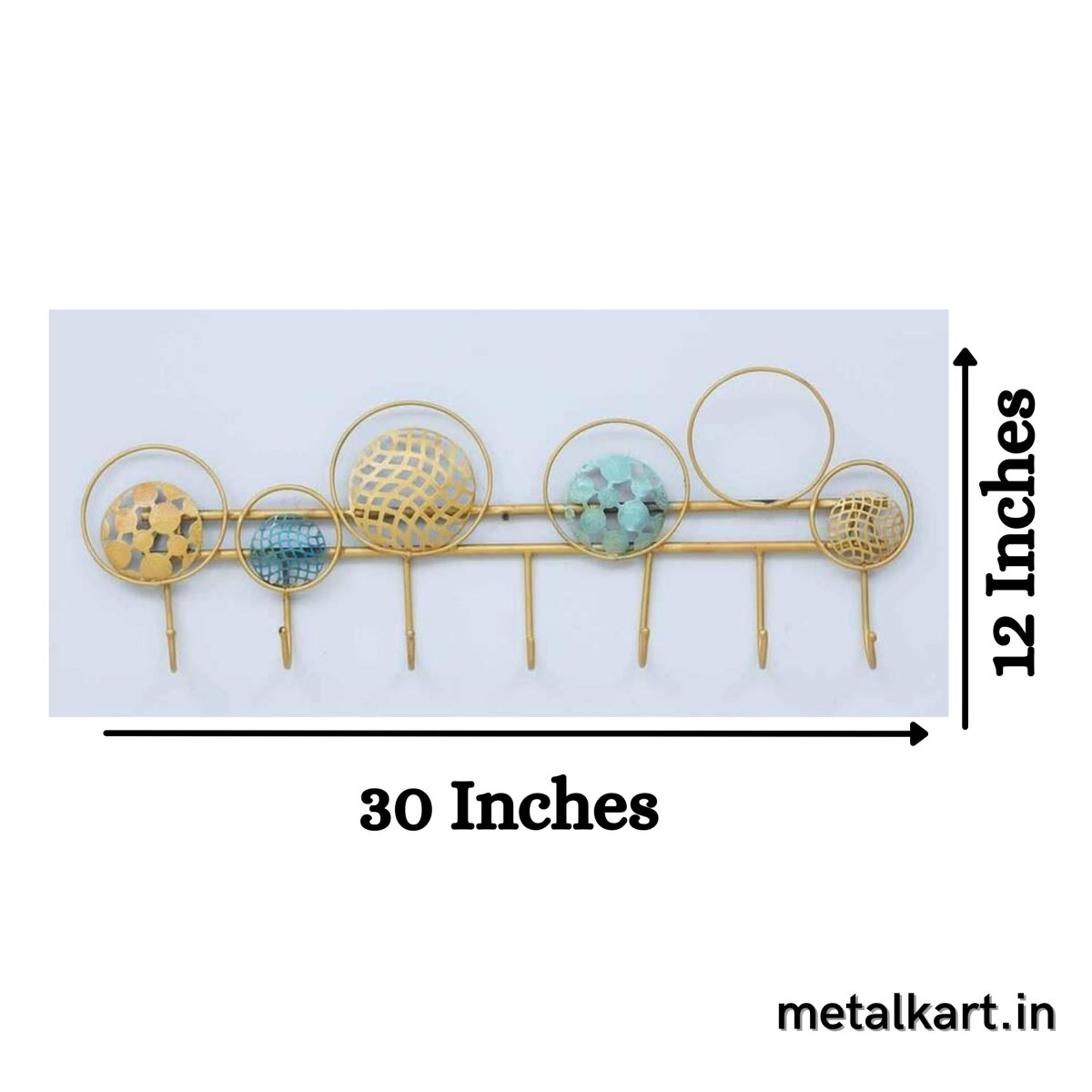 Metallic design ball hook for home and reception (30 x 12 Inches)
