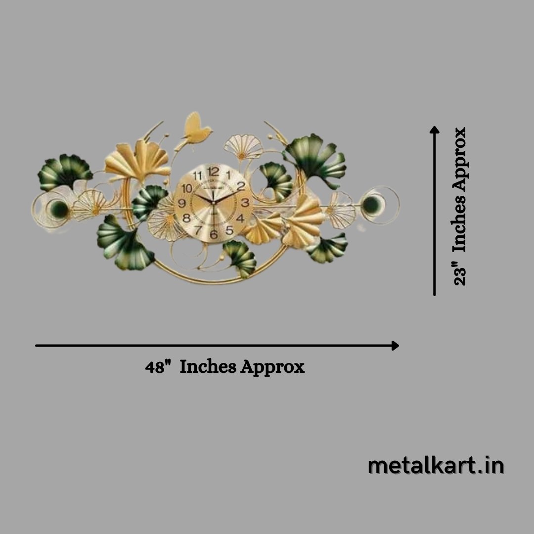 Metallic designer centre wall watch (48 x 23 Inches)