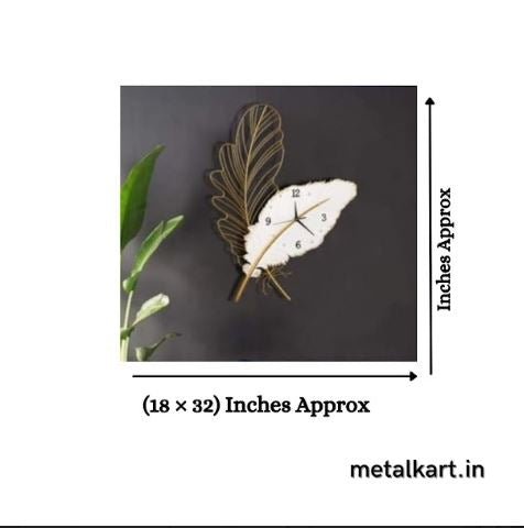 Metallic Dual-Leaf Timekeeper (18 x 32 Inches)