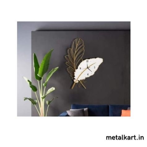 Metallic Dual-Leaf Timekeeper (18 x 32 Inches)