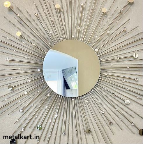 Metallic Elysian Garden Wall Mirror (30 x 30 Inches)