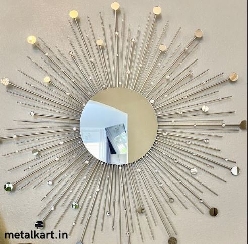 Metallic Elysian Garden Wall Mirror (30 x 30 Inches)