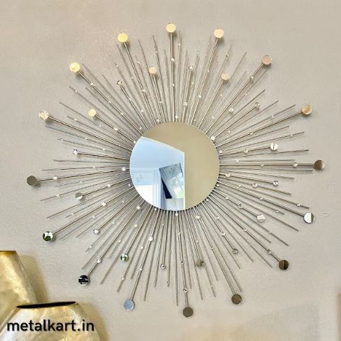 Metallic Elysian Garden Wall Mirror (30 x 30 Inches)