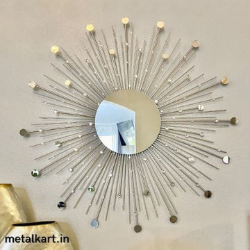 Metallic Elysian Garden Wall Mirror (30 x 30 Inches)