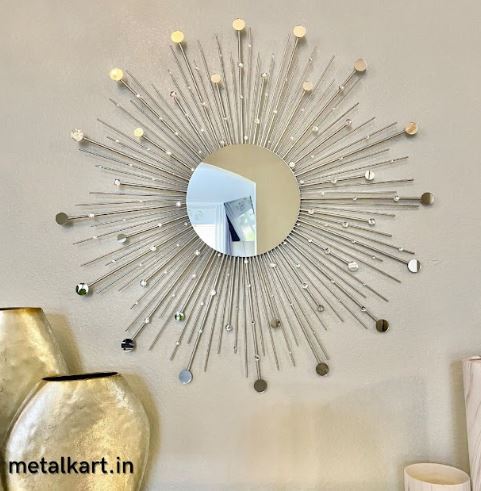 Metallic Elysian Garden Wall Mirror (30 x 30 Inches)