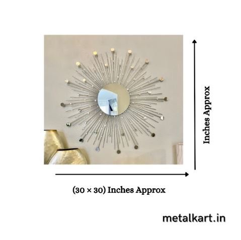 Metallic Elysian Garden Wall Mirror (30 x 30 Inches)