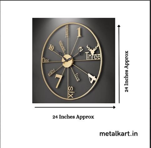 Metallic Ethereal Timepiece (Dia 24 Inches)