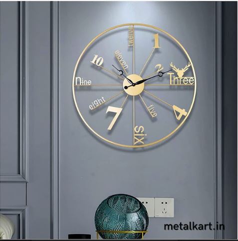 Metallic Ethereal Timepiece (Dia 24 Inches)
