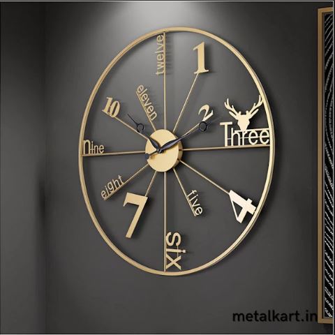 Metallic Ethereal Timepiece (Dia 24 Inches)