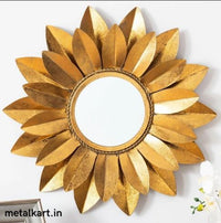 Thumbnail for Metallic Ethereal Wrought Iron Halo Wall Mirror (24 x 24 Inches)