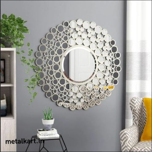 Metallic Filigree Sunburst Radiant Mirror (30 x 30 Inches)