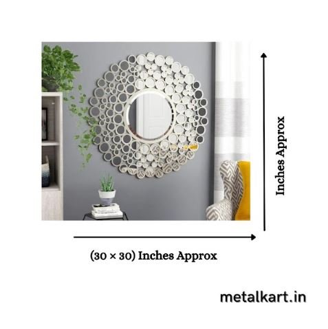 Metallic Filigree Sunburst Radiant Mirror (30 x 30 Inches)