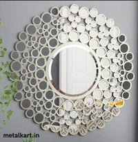 Thumbnail for Metallic Filigree Sunburst Radiant Mirror (30 x 30 Inches)