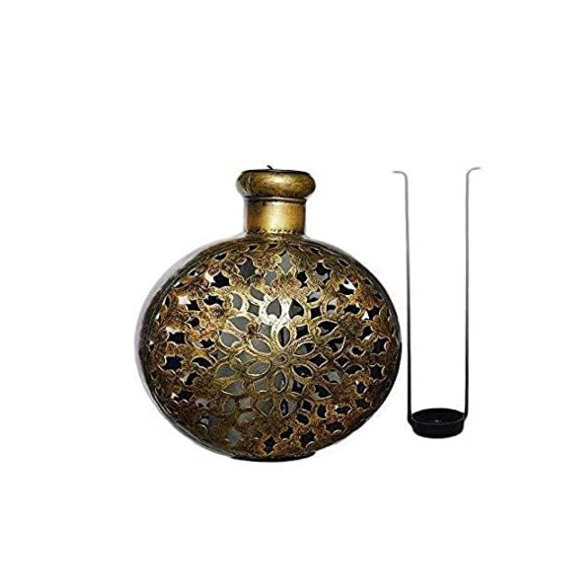 Metallic Flask Shaped T-LITE Table décor (15*9*14 Inches approx)