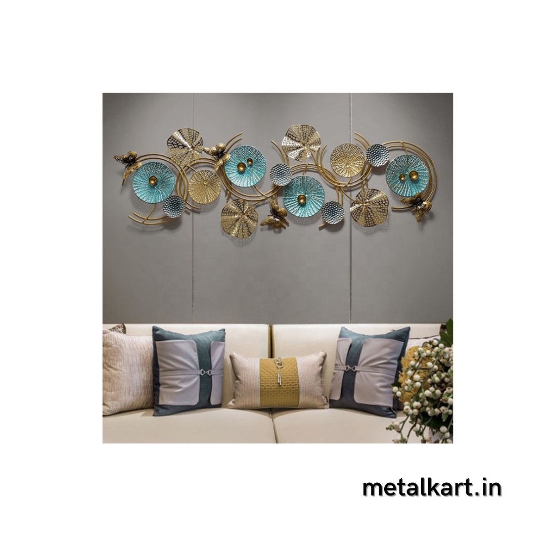 Metallic Flora and fauna Wall Art (52 x18 Inches)