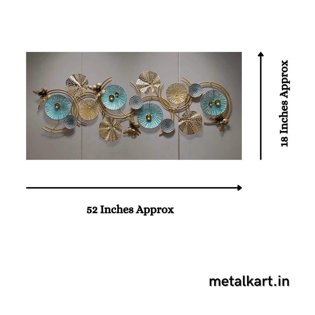 Metallic Flora and fauna Wall Art (52 x18 Inches)