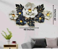 Thumbnail for Metallic flower wall art (48 x 24 Inches)