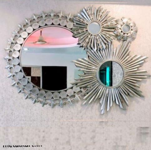 Metallic Gilded Aureole Sunburst Mirror (42 x 34 Inches)