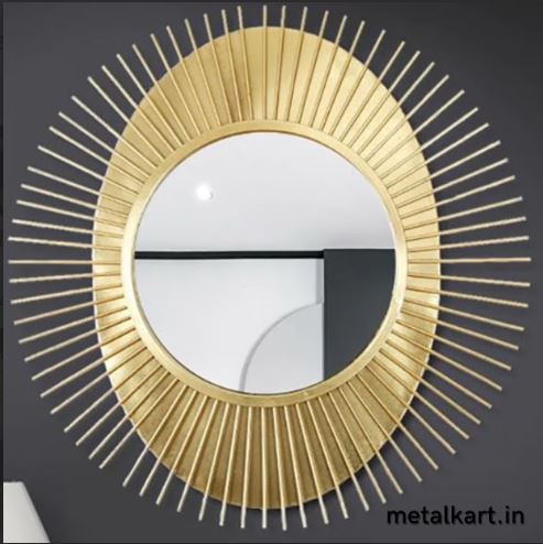 Metallic Gleaming Halo Starburst Wall Mirror (30 x 30 Inches)