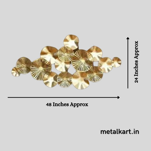 Metallic golden plates wall accent (48 x 24 Inches)