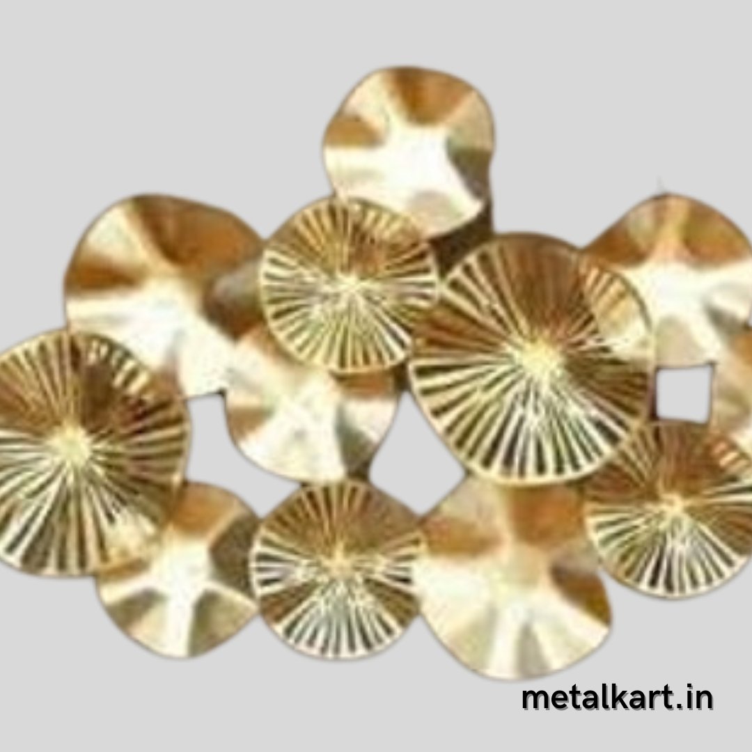 Metallic golden plates wall accent (48 x 24 Inches)