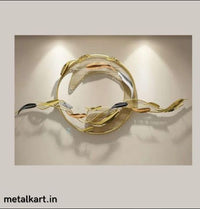 Thumbnail for Metallic Golden Shoal Wall Art (58.3 x 26.4 Inches)