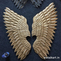 Thumbnail for Metallic golden wings wall accent (18 x 40 Inches )